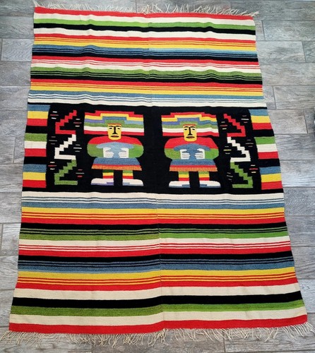 Peruvian folk art blanket - art,