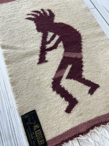 Handwoven wool chimayo - chimayo, mat